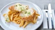 Pork Cordon Bleu, French fries