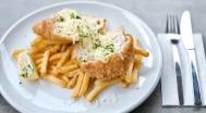 Cordon Bleu vom Schwein, Pommes frites