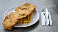 Fried pork chops, French fries