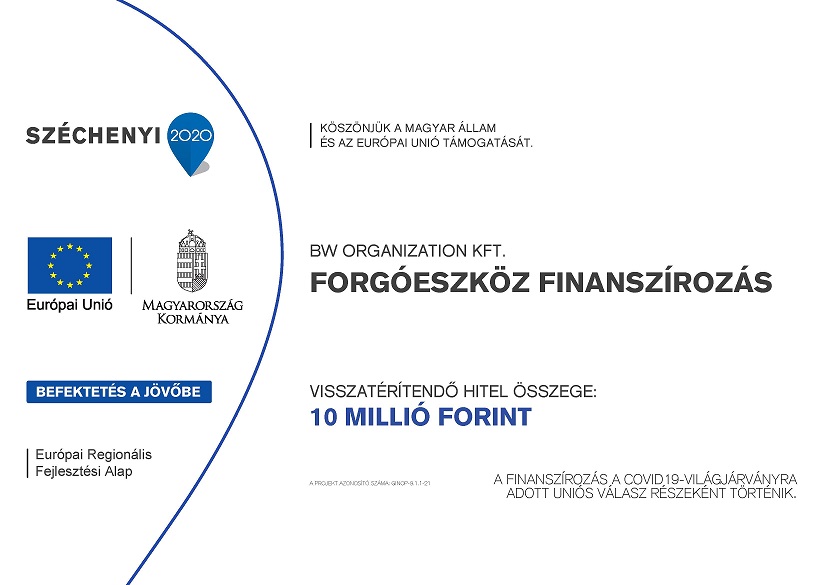 FORGÓESZKÖZ FINANSZÍROZÁS A BW ORGANIZATION KFT-NÉL